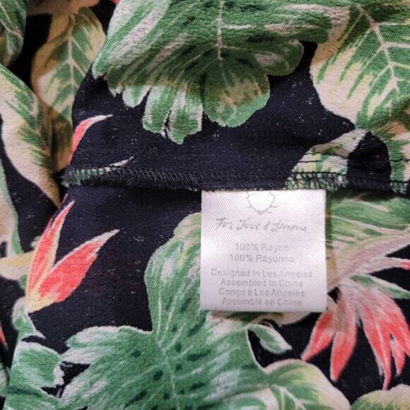 For Love & Lemons Tropical Long Sleeve Wrap‎ Blouse - Size Medium - Picture 8 of 10